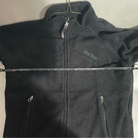 Marmot women's fleece zip up jacket black airway pockets‎ mock neck medium - Picture 9 of 9